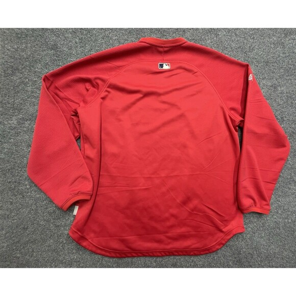 St. Louis Cardinals Pullover Shirt Mens L Majestic Therma Base Batting Practice - Picture 3 of 10
